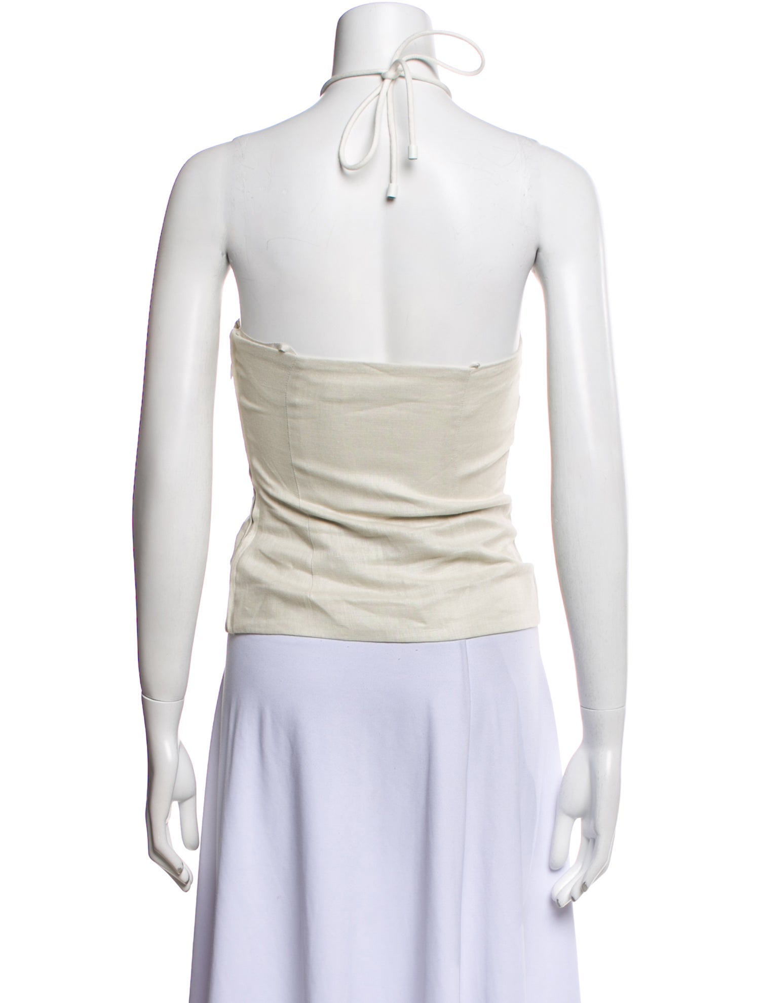 SIR. Linen Square Neckline Crop Top